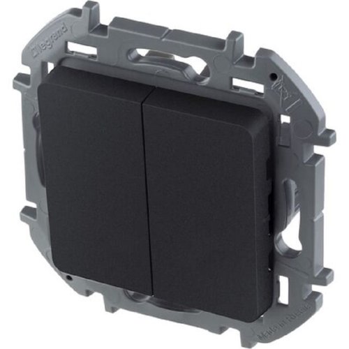 Выключатель без рамки Legrand Inspiria 2-кл. антрацит фото Выключатель без рамки Legrand Inspiria 2-кл. антрацит картинка